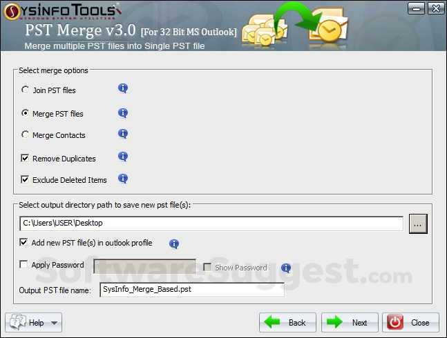 SysInfo PST Merge Software Small Screenshot 2